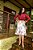 Saia Luzy Estampada Fundo Off-White com Pregas na Barra - Imagem 9