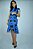 Saia Crepe Luzy Estampa Azul Royal com Babados Evasê - Imagem 4