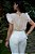Blusa Crepe de Viscose Creme com Manga com Acabamentos Finos - Imagem 5