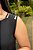 Blusa Crepe Preta Cavada com Franzidos no Ombro - Imagem 4