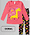 Conjunto Feminino Cotton Estampado Blusa Mullet 4/8 anos - Imagem 2