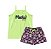 Kit com 5 Conjuntos Feminino de Cotton Blusa Alça Bordado com Short Estampado com Cordão 1 a 8 Anos Estampas Sortidas - Imagem 2