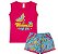 Conjunto Feminino de Cotton Regata Estampada com Short Estampado com Bolso Falso 4 a 8 anos Estampas Sortidas - Imagem 2