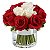 Arranjo de Rosas Vermelhas e Brancas - Imagem 1