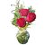 Arranjo de 3 Rosas Vermelhas no Vaso - Imagem 1