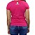 Camiseta SCD's Feminina Básica -Pink / Verde Limão - Imagem 3