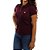 Camiseta Polo Feminina Sacudido's - Vinho - Imagem 2