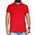 Camiseta Polo Granfino Sacudido's - Vermelho Bordado Verde - Imagem 1