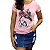 Camiseta Sacudido's Feminina Cavalo Desenho - Rosa - Imagem 1
