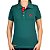 Camiseta Polo Feminina Sacudido's Elastano - Verde Musgo Lisa - Imagem 1