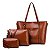 Conjunto de Bolsas Brown Leather Jclock - Imagem 3
