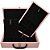 Maleta Dupla Media Corino Dijon Rosa protetor de correntes em veludo Preto - Imagem 1