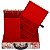 Maleta de Joias Dupla Grande 35 x 23,5 x 9,5 cm - Com Espelho Romantique com Vermelho - Imagem 3