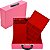 Maleta de Joias Dupla Grande 35 x 23,5 x 9,5 cm - Com Espelho Rosa com Vermelho - Imagem 1