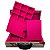 Maleta de Joias Dupla Grande 35 x 23,5 x 9,5 cm - Com Espelho Floral com Pink - Imagem 1