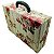 Maleta de Joias Dupla Grande 35 x 23,5 x 9,5 cm - Com Espelho Floral com Pink - Imagem 3