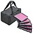Bolsa Com 5 Bandejas, Quadriculada, Corrente E Anel - Joias Pink - Imagem 1