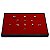 Bandeja Grande Corte H 37 x 27 x 3 cm Para Anel Corino Croco  Preto com  Veludo Vermelho - Imagem 1