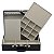 Maleta de Joias Dupla Grande 35 x 23,5 x 9,5 cm - Com Espelho Preto com Off-white - Imagem 5