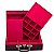 Maleta de Joias Dupla Grande 35 x 23,5 x 9,5 cm - Alça cromada Corino Vinho com Pink - Imagem 1