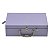Maleta de Joias Dupla Média 9 x 29 x 19 - Alça cromada Corino Roxo com Preto - Imagem 3