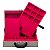 Maleta de Joias Dupla Grande 35 x 23,5 x 9,5 cm - Corino OFF WHITE com Pink - Imagem 1