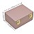 Maleta para joias Dupla Pequena 20 x 15,5 x 9 cm com dobradiça - Rose com Suede Areia - Imagem 5