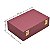 Maleta para joias Dupla Média 30 x 20 x 9 cm com dobradiça - Marsala com Suede Areia - Imagem 4
