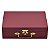 Maleta para joias Dupla Média 30 x 20 x 9 cm com dobradiça - Marsala com Suede Areia - Imagem 2