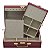 Maleta para joias Dupla Média 30 x 20 x 9 cm com dobradiça - Marsala com Suede Areia - Imagem 5