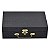 Maleta para joias Dupla Média 30 x 20 x 9 cm com dobradiça - Preto com Suede Areia - Imagem 2
