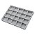 Bandeja Grande 20 Quadriculados para Joias 37 x 27 x 3 cm - Veludo Com Tampa de Madeira - Imagem 13