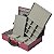 Maleta de Joias Dupla Grande 35 x 24 x 9,5 cm - Com Espelho Dijon Vinho com Cinza - Imagem 1