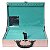 Maleta de Joias Dupla Grande 35 x 24 x 9,5 cm - Com Espelho Dijon Rosa Bebê com Veludo Tiffany - Imagem 3
