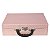 Maleta de Joias Dupla Grande 35 x 24 x 9,5 cm - Com Espelho Dijon Rosa Bebê com Veludo Tiffany - Imagem 6
