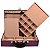 Maleta de Joias Dupla Grande 35 x 24 x 9,5 cm - Com Espelho Dijon Vinho com Rose - Imagem 1
