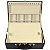 Maleta para Joias Tripla Grande 32 x 22 x 13,5 cm - Corino Preto com veludo Off-white - Imagem 8