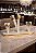 Expositor V Trio para Brinco 20 x 5 cm - Courvin Premium - Off-White com Friso Dourado - Imagem 3