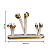 Expositor V Trio para Brinco 20 x 5 cm - Courvin Premium - Off-White com Friso Dourado - Imagem 4