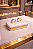 Expositor Dupla para Aliança 4 x 8 cm - Courvin Premium - Off-White com Friso Dourado - Imagem 3