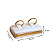 Expositor Dupla para Aliança 4 x 8 cm - Courvin Premium - Off-White com Friso Dourado - Imagem 2