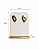 Expositor Pequeno para 1 par de brinco - Off White com Dourado - Imagem 2