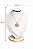 Expositor Médio Busto para Corrente 22 x 32 cm - Courvin Premium - Off-White com Friso Dourado - Imagem 2