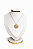 Expositor Médio Busto para Corrente 22 x 32 cm - Courvin Premium - Off-White com Friso Dourado - Imagem 1