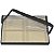 Bolsa Com 5 Bandejas, Quadriculada, Corrente e Anel Corino Preto com veludo Off-White - Imagem 3
