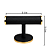 Expositor Redondo para Bracelete 21 x 5 cm - Courvin Premium - Preto com Friso Dourado - Imagem 4