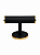 Expositor Redondo para Bracelete 21 x 5 cm - Courvin Premium - Preto com Friso Dourado - Imagem 1