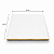 Base Quadrada 28 x 28 cm para Vitrine Off-White com friso Dourado - Imagem 3
