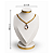 Expositor Pequeno Busto para Corrente 22 x 17 cm - Courvin Premium - Off-White com Friso Dourado - Imagem 2