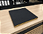Base Quadrada 28 x 28 cm para Vitrine - Preto com friso Dourado - Imagem 4